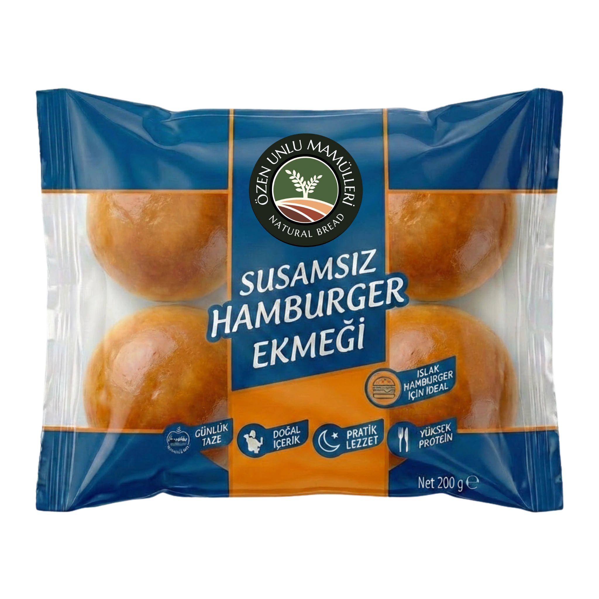 Susamsız hamburger ekmeği paketi